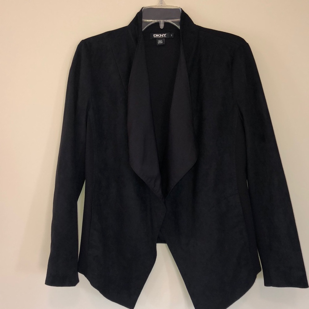 DKNY JACKET SZ S  gorgeous black faux suede